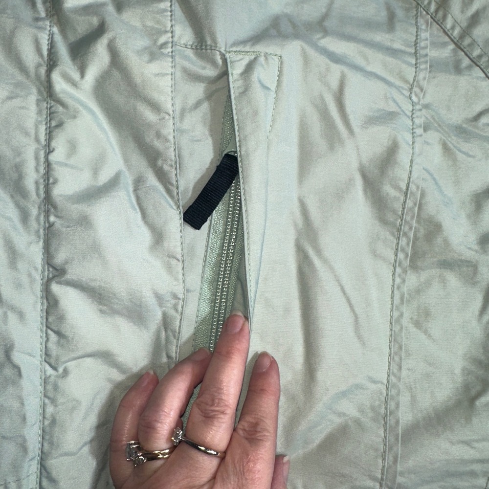 Columbia Vertex Womens Large Sage Green Charcoal Waterproof Hooded Ski Jacket - Picture 6 of 16